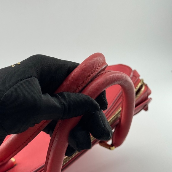 MCM Pink Leather Satchel Bag with Gold Hardware - Picture 6 of 15